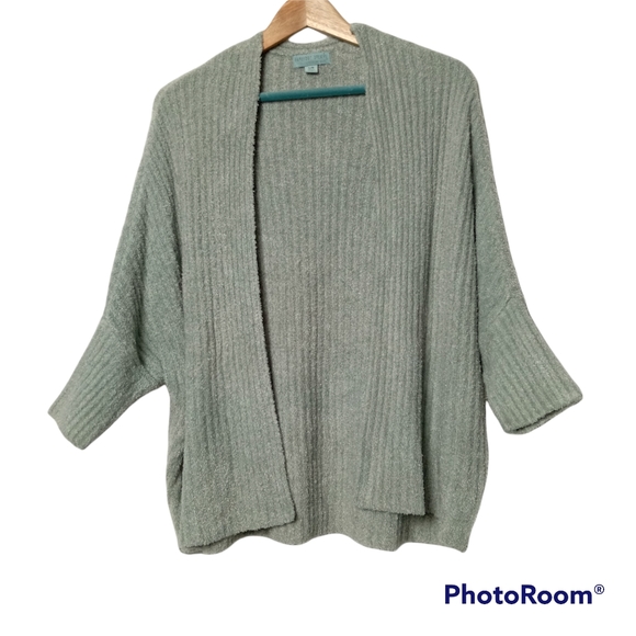 Barefoot Dreams Sweaters - Barefoot Dreams CozyChic Lite Ribbed Shrug Cardi in Meadow Green Size S/M